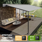 SUNNY GUARD Shade Cloth Custom Size 18x21 FT Sun Shade Screen Fabric Shade Cover Tarp with Grommets for Pergola Backyard Garden, Light Grey(We Customized)