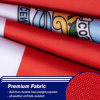 Costa Rica Flag 3x5 ft Outdoor, Double Sided 3 Ply Heavy Duty Costa Rican National Country Flag, 100% Quality Polyester Costa Rica Banner with Brass Grommets 4 Rows Stitches