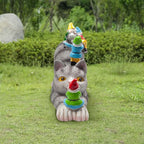 Cat Gnomes Garden Statues,Cat Sculpture Decorations Outdoor Lawn & Yard Figurine,for Women Mother Kids,Cat Lover Gifts,Patio, Balcony, Yard, Lawn Ornament