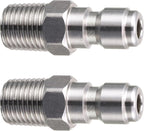 Tool Daily Pressure Washer Coupler, Quick Connect Plug, 1/4 Inch Male NPT Fitting, 5000 PSI, 2-Pack