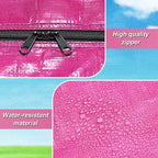 4 Pcs 66 Gallon Large Moving Bags with Zipper and Handles Foldable Storage Duffle Bags Heavy Duty Extra Large Totes for College Dorm Travel Clothes Blankets Bedding Moving (Pink)