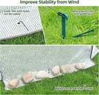 Portable Greenhouse for Outsides, Ohuhu Heavy Duty Green House Tent with Durable PE Cover, Garden Plant Protector with Zippered Door Mesh Window for Vegetables Flowers Fruits Herbs, 63x54x71 Inch