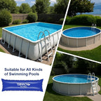 Pool Pillow for Above Ground Pool, 4 x 8 FT Ultra Thick Pool Pillow with PVC Material 0.5mm Thick Cold-Resistant Winter Pool Pillow for Above Ground Pools and Winterizing （2x16ft Rope）