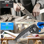 Mini Chainsaw Cordless, 6 Inch Chain Saw Cordless, 700W Powerful Electric Handheld Chainsaw, with 2 Batteries and 2 Chains, Tree Trimmer Gardening Tools Gift for Men, Father, Dad