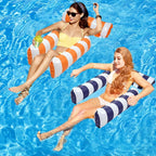 2 Pack Inflatable Pool Floats 4-in-1 Pool Hammock with Bottom Mesh 3 Tubes Inflatable Hammock for Adults,Portable Floating Chair Bed for Travel, Swimming Pool Hot Tub