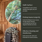 Almost Heaven Saunas Cleaner Care Kit, Includes Natural Wood Cleaner, Paraffin Oil, Gloves, Sponge & Sandpaper, Traditional or Infrared Cleaning & Protection Solutions for Indoor or Outdoor Saunas