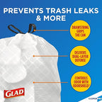 CloroxPro Glad ForceFlex 13 Gallon Tall Kitchen Drawstring Trash Bags, 100 Count and Pine-Sol Multi-Surface, All-Purpose Cleaner, 2x Concentrated Formula, Lemon Fresh, 80 Fl Oz (Package May Vary)