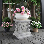Outdoor Pedestal Stand for Garden Decor - ClassicalL Plinth Pedestal Stand for Statues, Decorative Garden Pedestals and Statue Stand, 11.5"(L) x 12"(H) x 11.5"(W)