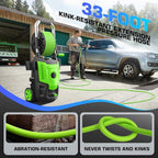 Professional Pressure Cleaner 4800PSI, 4.0GPM Portable Power Cleaner with 4 QC Nozzles and Soap Bottle, Cleaner Machine for Cars/Home/Driveways/Patios/Decks/Fences, Green
