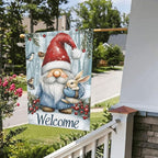 Christmas Gnome Garden Flag Vertical Double Sided Outdoor Yard Flags 12.5x18 Inch Burlap Banners Vertical Double Sided for Outdoor Decor Lawn