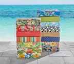 BrylaneHome Extra-Thick Seat Cushion - 23”L x 22”W x 5.5”H - Patio & Outdoor - Water, Stain & Fade Resistant - Black Ikat