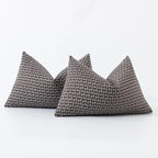 Kevin Textile Outdoor Waterproof Throw Pillow Covers Pack of 2 Farmhouse Decorative Cushion Covers for Garden Patio Tent Balcony Bench Couch Sofa 12x20 Inch, Dark Grey