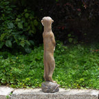 19.2 Inch Height,Outdoor Meerkat Sculpture Garden Decoration Standing Outdoor Sculpture, Weather-Resistant Resin, Brown