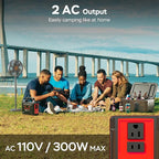 MARBERO Portable Power Station 350W Peak Camping Solar Generator Laptop Charger 296Wh Power Bank with AC Outlet 110V with Multi-Output LED Flashlights for CPAP Home Camping Hurricane Emergency
