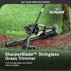 Sun Joe 24V IONMAX Cordless Leaf Blower, Grass and Hedge Trimmer Outdoor Garden Combo Power Tool Kit with Batteries and Charger, 24V-GT4MAX-LTE