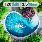 Pool Vacuum Robot for Inground Pools, 45,000Pa Suction Power, Smart Navigation, 4L Filter Basket
