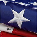 American Flag 8x12ft Long Lasting for Outside, Heavy Duty Nylon, Embroidered Stars, Brass Grommets, Perfect for Outdoor US Flags Show Your Patriotism