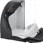 Durasage Lightweight Portable Personal Steam Sauna Spa for Relaxation at Home, 60 Minute Timer, 800 Watt Steam Generator, Chair Included (Black)