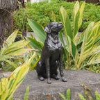 Garden Statue Outdoor Decorations Dog-Figurine – 19inch Black Labrador décor Sculpture Sitting Statue Resin Sculpture for Patio Lawn Yard Porch Garden 12.25L*8.25W*19H
