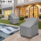 Outdoor Adirondack Chair Covers 30W x 34D x 36H Inches, Patio Furniture Covers Waterproof Heavy Duty Outdoor Swivel Chair Cover,Gery