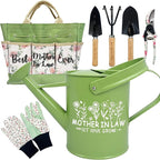 Mother in Law Gifts, Garden Kit Mother in Law Gifts from Daughter in Law Floral Gardening Tool and Durable Garden Tools Organizer Bag, Gardening Set for Women, Plant Lover Christmas Birthday Present