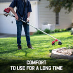 PowerSmart Gas Weed Wacker 2-Cycle 25cc Gas String Trimmer/Edger 16" and 10" Brush Cutter & Shoulder Strap Included