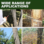 55 Inch High Reach Hand Rope Saw for Tree Limbs with 70 Sharp Teeth Blades on Both Sides,Rope Saw Tree Saw High Limb Rope Chainsaw, Pocket Chainsaw