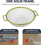 Round Soil Sifter for 5-Gallon Bucket (1/4-inch Mesh), Stainless Steel Garden Sieve with Handles