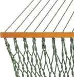 Original Pawleys Island Deluxe Meadow DuraCord Rope Hammock – 13 ft. x 65 in, 2-Person, 450 lb Capacity, Oak Spreader Bar, Zinc-Plated Hardware, Handcrafted in The USA