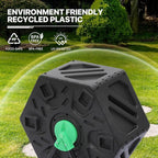 MoNiBloom 17 Gallon Single Compost Tumbler, BPA Free Outdoor Light Weight Compost Bin w/Sliding Door, All-Season Fast Working Rotating Chamber Composters for Garden Patio