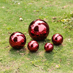 Stainless Steel Red Gazing Mirror Ball,12inch