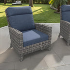 Covers & All Olefin Rectangle High Back Chair Cushion, 420 Denier Supportive Foam Seat and Poly Fill Back Outdoor High Back Chair Cushion, Water and for Patio High Back Chair Cushions