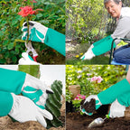 Long-Gardening-Gloves for Women/Men - Thorn Proof Rose Pruning Gloves Heavy Duty Gauntlet-M