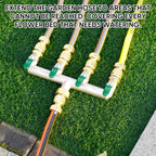 4 Way Garden Hose Splitter, Heavy Duty Brass Nickel Plated Rust Resistant Faucet Manifold, 3/4" Frost Resistant Outdoor Hose Adapter Connector，Hose Spigot Adapter with 4 large Green handles