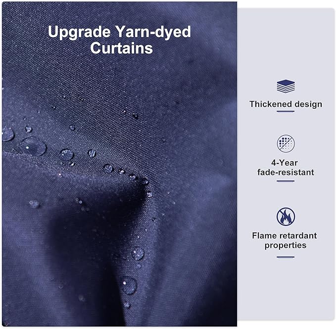 PURPLE LEAF 11' X 13' Outdoor Hardtop Gazebo Patio Wide Aluminum Frame Metal Double Roof with Heavy Duty Netting and Curtains for Permanent Hard Top Pavilion Screen, Navy Blue
