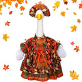 Suzile Autumn Goose Outfit Fall Maple Dresses Clothes for 23" High Cement or Plastic Porch Goose Costume for Yard Lawn Outdoor Garden Patio Statue Thanksgiving Party Xmas Holiday Decor