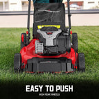PowerSmart Gas Lawn Mower 21-inch with 140cc Briggs and Stratton E550 Engine, 2-in-1 Push Mower with Mulch, Bagger