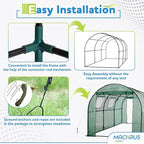 Ogrow® Deluxe Walk-in Tunnel Greenhouse with Cover - Green