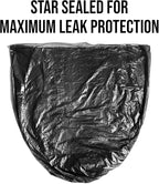 Aluf Plastics 56 Gallon Trash Bags (2 MIL - Pack of 50) 43" x 47" - Large Heavy Duty Can Liners - Plastic Black Garbage Bags for Lawn, Leaf, Contractor, Yard, Outdoor use