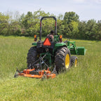 Titan Attachments 3 Point PTO Finish Mower, 72" Cutting Width, Cat 1 Hookup, Orange Finish, Rear Discharge, Pull Behind Mower for 30-50 HP Tractors, Low-Noise Cast Iron Gearbox