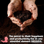 3lb Worm Bedding for Nightcrawlers and Red Wigglers (Worms Not Included) - Vermicompost Bin Worm Bedding - Earthworm Food for Organic Potting Soil Gardening Mix