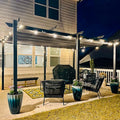 Domi 11’ X 16’ Outdoor Retractable Pergola with Weather-Resistant Canopy Aluminum Garden Pergola Patio Grill Gazebo for Courtyard