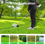43CC Gas Powered Weed Gas Edger, 1250W Single-Cylinder Air-Cooled 2-Stroke Gasoline Engine Weed Trimmer with 2 Blade Heads, Gas Edger for Garden Lawn Grass Trimmer(8500r/min)