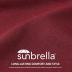 Sunbrella Decorative Outdoor Water Repellent Throw Pillows with Inserts, Set of 4, 20" x12" Pillows for Patio, Backyard, Bed, Couch, and Patio Furniture, Spectrum Ruby