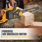 16-Inch Brushless Chainsaw, 40V (2 x 20V MAX) Cordless Battery Powered Chain Saw Compatible DeWALT Battery, Ideal for Wood/Tree Cutting, Pruning, Tool Only (Battery Not Included)