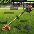 52cc Weed Eater 3 in 1 Gas Brush Cutter, String Trimmer and Weed Wacker for Weeds and Grass (52cc Shoulder)