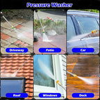 Pressure Washer -4800PSI with Anti-Tipping, 35FT Power Cord,Power Washer for Cars Fences Driveways Patios Home
