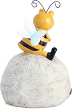 Garden Decor Bee Outdoor Statues Sculpture Bumblebee Figurine for Patio Lawn Porch Yard Backyard Honey Bees for Insect Lovers Gifts Garden Ornaments for Home Decor Spring Summer