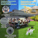 COBIZI 10x20 Pop Up Heavy Duty Canopy with 6 Sidewalls and Hexagonal Legs, Easy up Tent for Parties, Commercial and Wedding, Outdoor Canopy with Roller Bag, Sand Bags, Waterproof & UPF50+ (Gray)