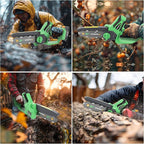 WORKPROX Mini Chainsaw Cordless, 6 inch Handheld Electric Chain Saw with Type-C Fast Charging Battery 20V 2.0Ah, Pruning Saw for Tree Branches, Wood Cutting, Garden Gifts for Men Women